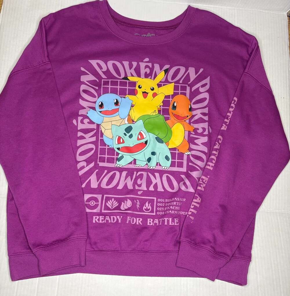 Pokémon 'Ready For Battle' Graphic Print Crewneck Sweatshirt